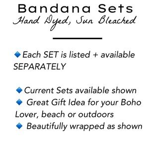 Bandana Sets, Boho Lover Available Separately